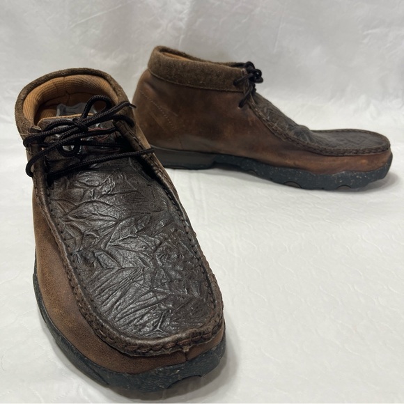 Twisted X Chocolate Chukka Driving Moc Mens Size 10D Brown Leather Shoes MDM0090 main image 15